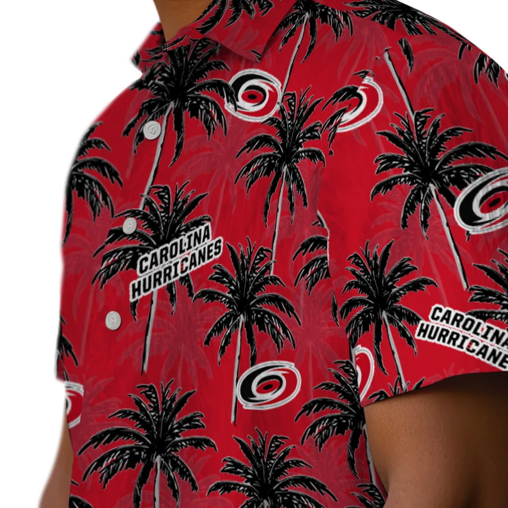 Carolina Hurricanes Hawaiian Shirt - Palm Tree Motif – Moonbestprint