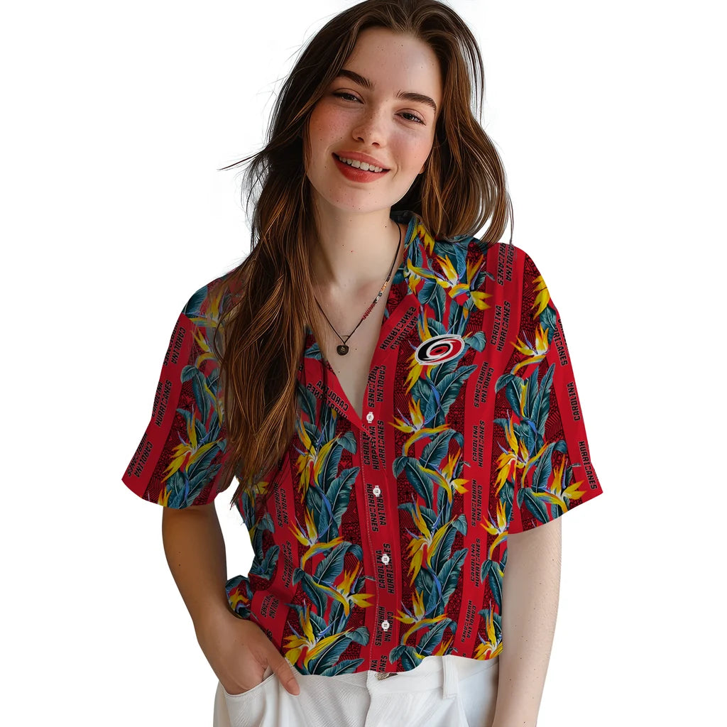 Carolina Hurricanes Hawaiian Shirt - Paradise Vines – Moonbestprint