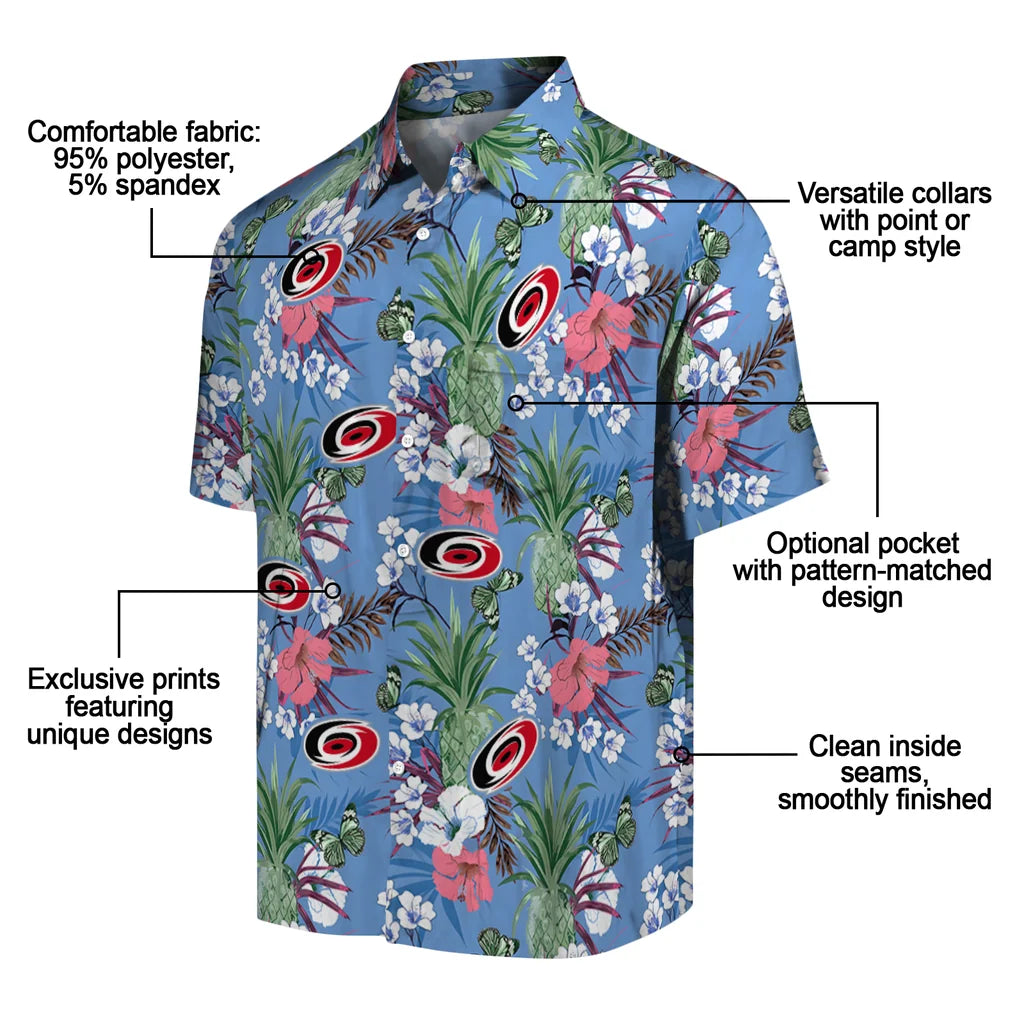 Carolina Hurricanes Hawaiian Shirt - Pineapple Bouquet – Moonbestprint