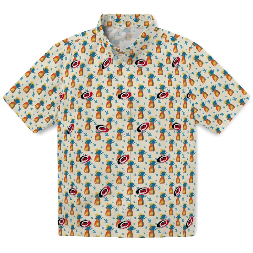 Carolina Hurricanes Hawaiian Shirt - Pineapple Delight – Moonbestprint