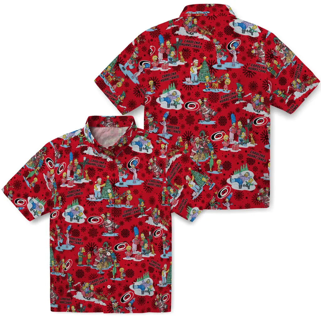 Carolina Hurricanes Hawaiian Shirt - Simpsons Christmas – Moonbestprint