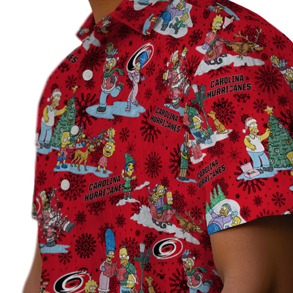 Carolina Hurricanes Hawaiian Shirt - Simpsons Christmas – Moonbestprint