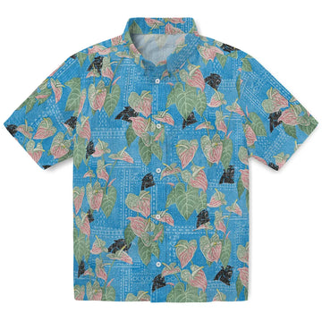 Carolina Panthers Hawaiian Shirt - Anthurium Overlay | Moonbestprint