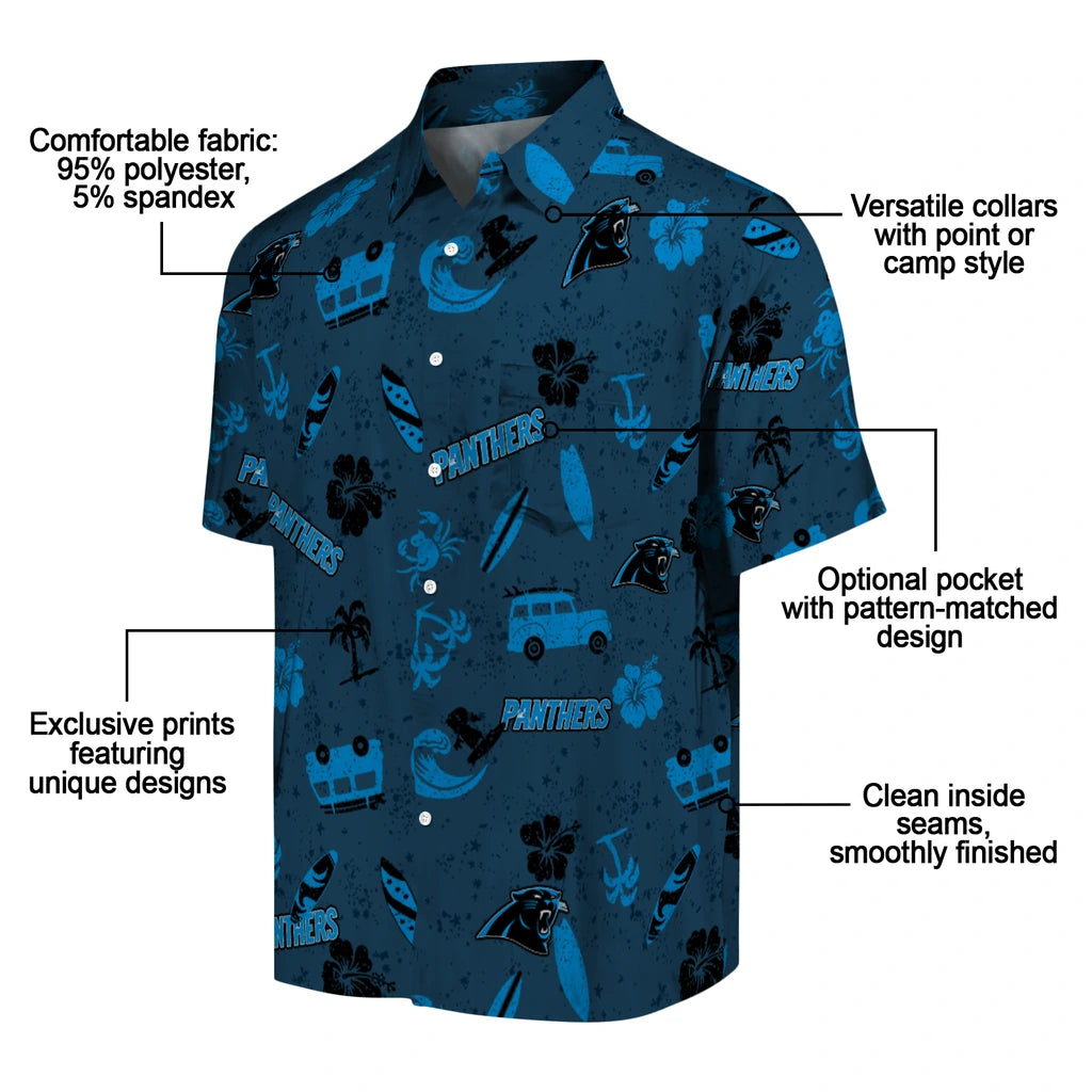 Carolina Panthers Hawaiian Shirt - Beach Vibe | Moonbestprint