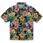 Carolina Panthers Hawaiian Shirt - Brilliant Hibiscus Garden | Moonbestprint