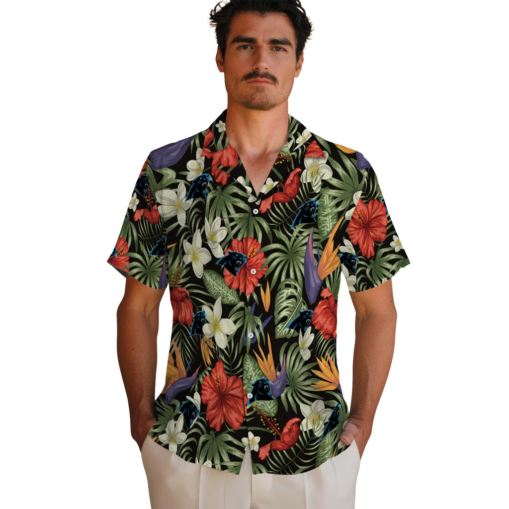Carolina Panthers Hawaiian Shirt - Hawaii Floral Hibiscus | Moonbestprint