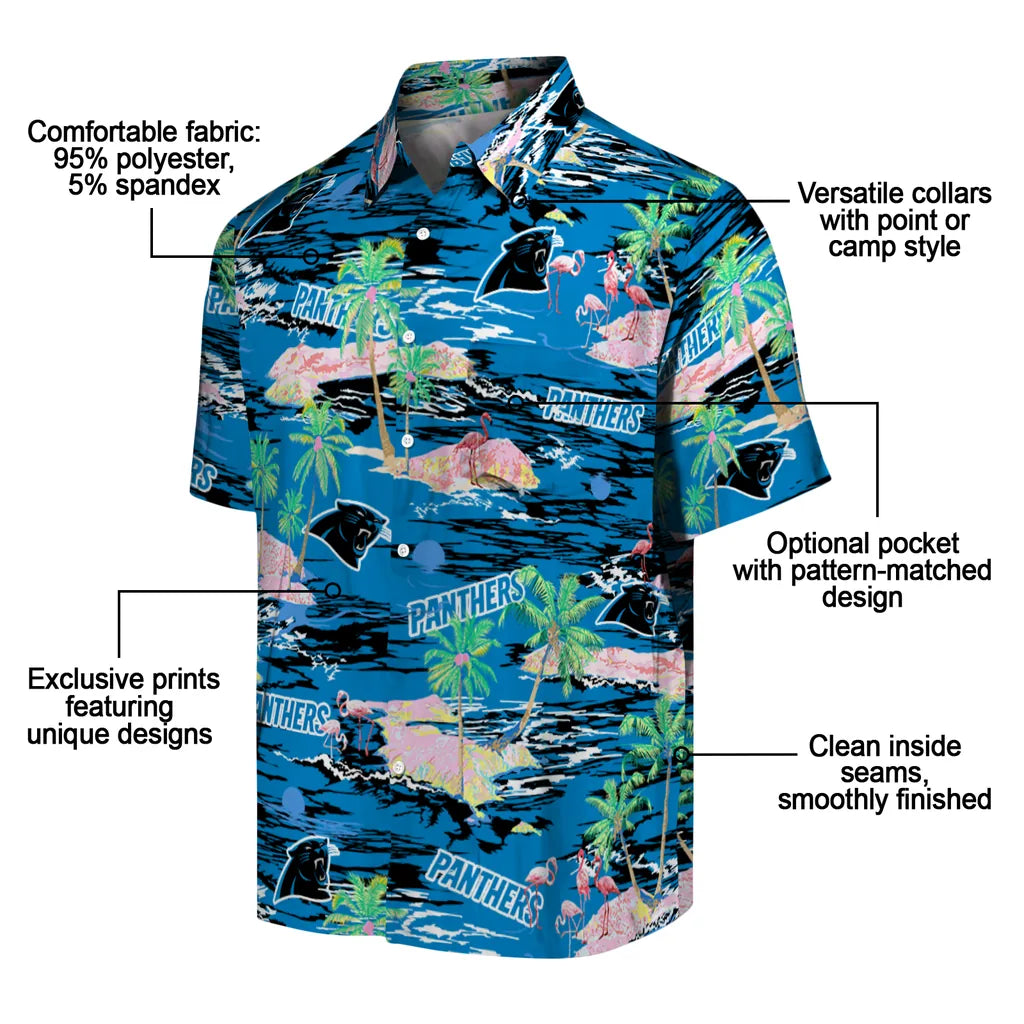 Carolina Panthers Hawaiian Shirt - Hawaii Island | Moonbestprint