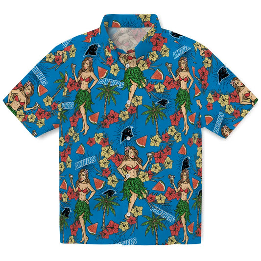 Carolina Panthers Hawaiian Shirt - Hawaiian Girls Design | Moonbestprint