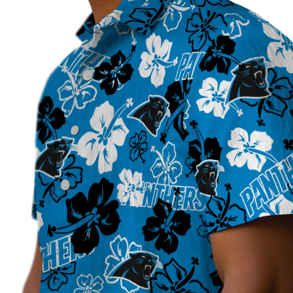 Carolina Panthers Hibiscus Bloom Hawaiian Shirt – Moonbestprint