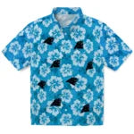Carolina Panthers Hawaiian Shirt - Hibiscus Cluster | Moonbestprint