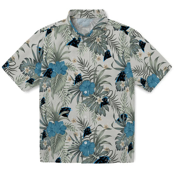 Carolina Panthers Hawaiian Shirt - Hibiscus Designs | Moonbestprint