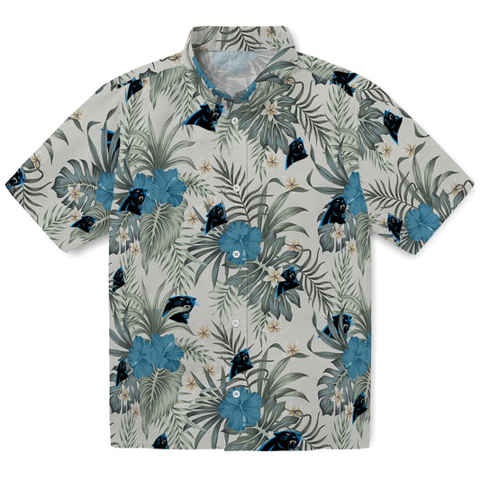 Carolina Panthers Hawaiian Shirt - Hibiscus Designs | Moonbestprint