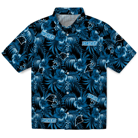 Carolina Panthers Hawaiian Shirt - Hibiscus Exotic | Moonbestprint