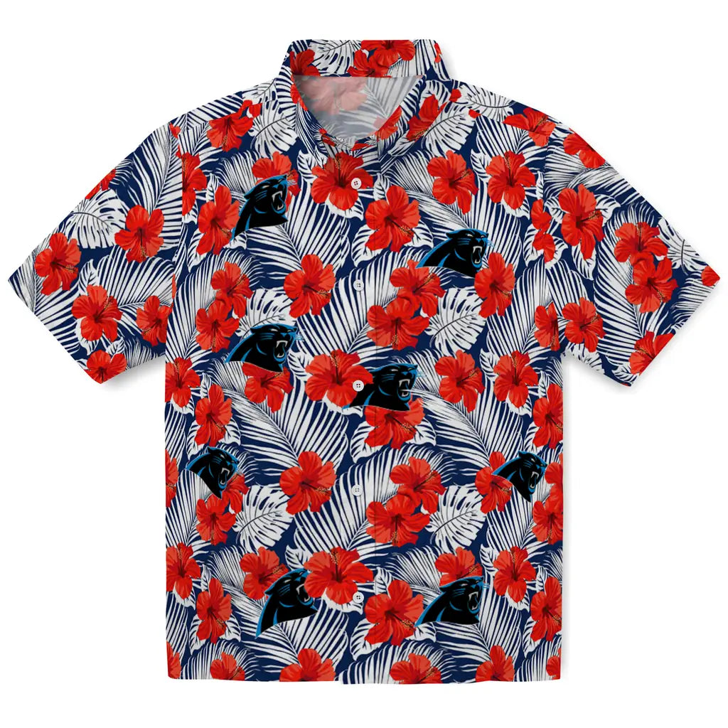 Carolina Panthers Hawaiian Shirt - Hibiscus Fiesta | Moonbestprint