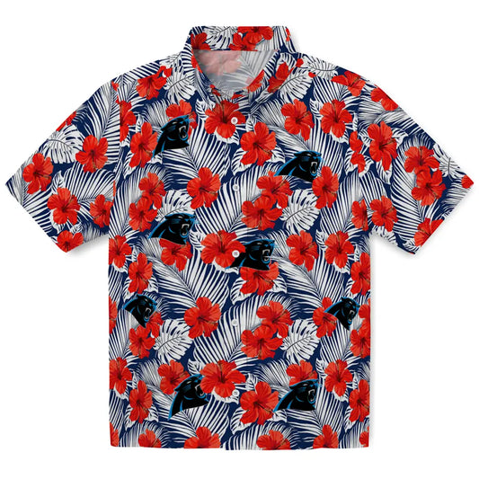 Carolina Panthers Hawaiian Shirt - Hibiscus Fiesta | Moonbestprint