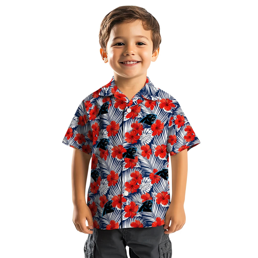 Carolina Panthers Hawaiian Shirt - Hibiscus Fiesta | Moonbestprint
