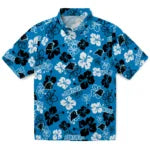 Carolina Panthers Hawaiian Shirt - Hibiscus Flower Design | Moonbestprint