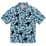 Carolina Panthers Hawaiian Shirt - Hibiscus Motif | Moonbestprint