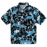 Carolina Panthers Hawaiian Shirt - Hibiscus Overlay | Moonbestprint
