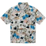 Carolina Panthers Hawaiian Shirt - Hibiscus Seaside | Moonbestprint