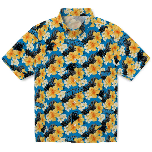 Carolina Panthers Hawaiian Shirt - Hibiscus Tropics | Moonbestprint