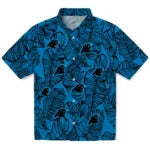 Carolina Panthers Hawaiian Shirt - Leaf Outline | Moonbestprint
