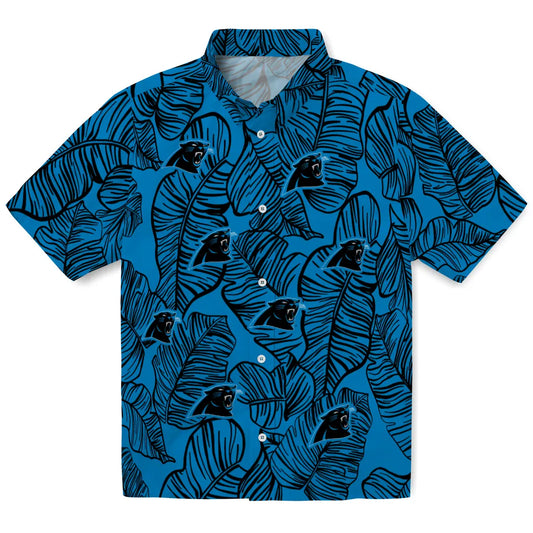 Carolina Panthers Hawaiian Shirt - Leaf Outline | Moonbestprint