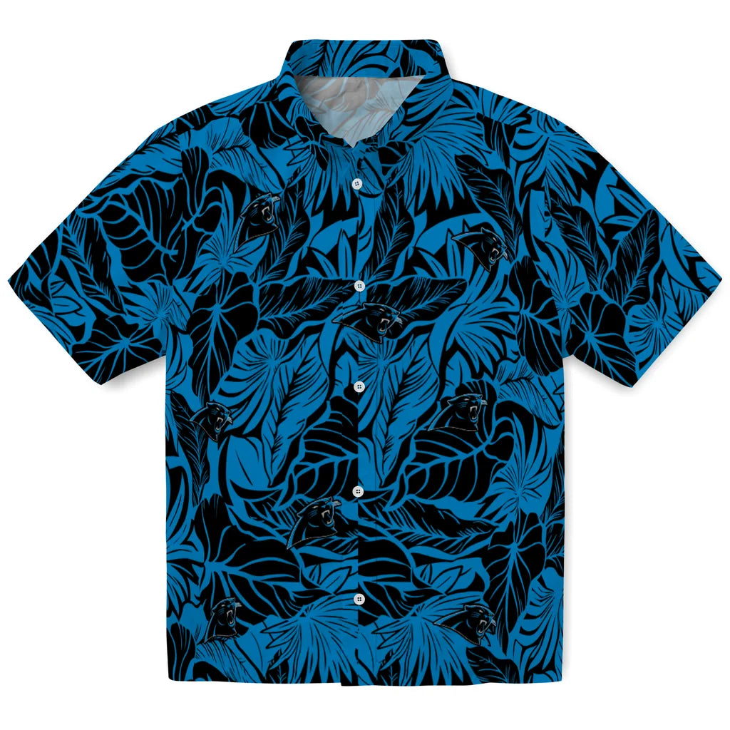 Carolina Panthers Hawaiian Shirt - Monstera Layer | Moonbestprint
