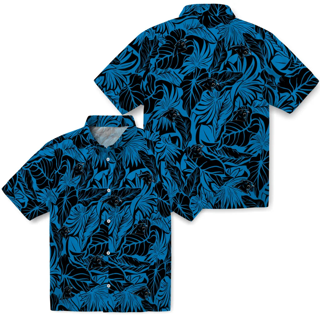 Carolina Panthers Hawaiian Shirt - Monstera Layer | Moonbestprint