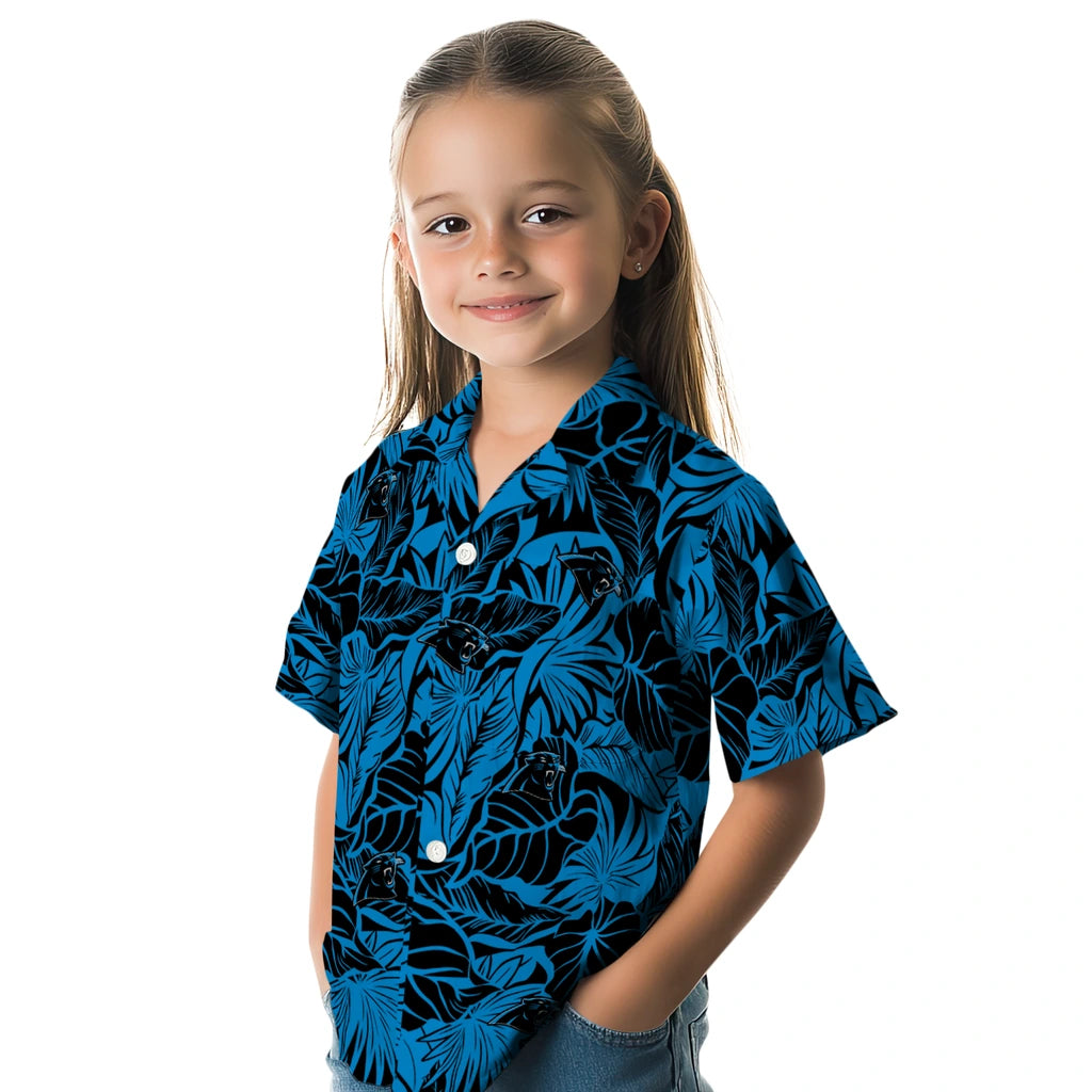 Carolina Panthers Hawaiian Shirt - Monstera Layer | Moonbestprint