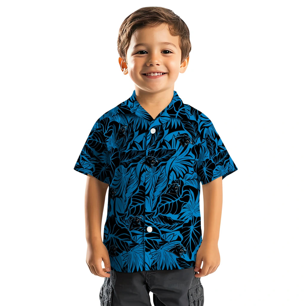 Carolina Panthers Hawaiian Shirt - Monstera Layer | Moonbestprint