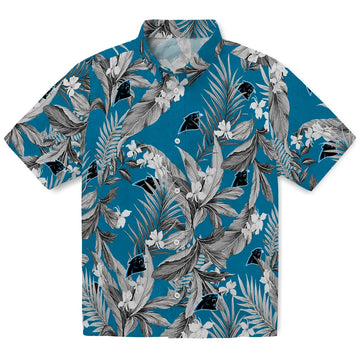 Carolina Panthers Hawaiian Shirt - Palm Leaves | Moonbestprint