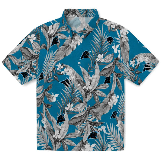 Carolina Panthers Hawaiian Shirt - Palm Leaves | Moonbestprint