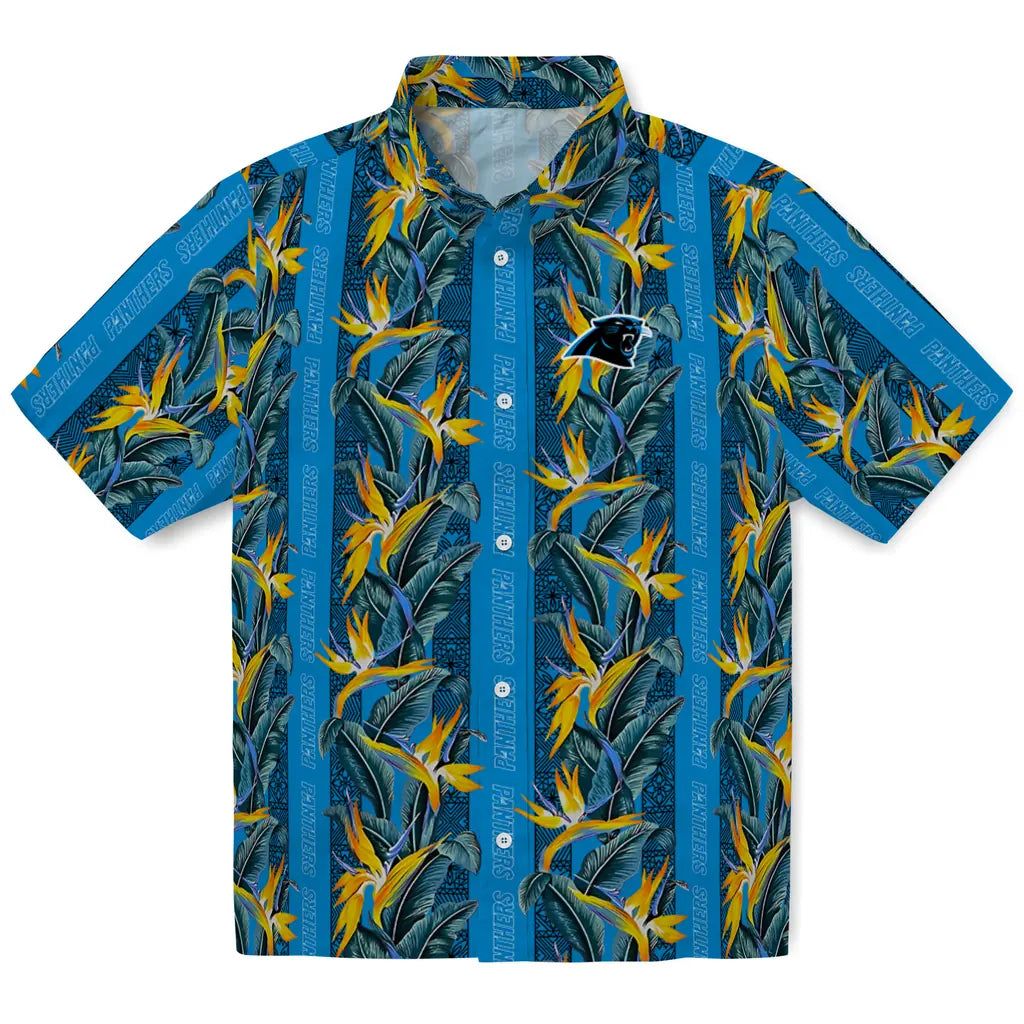 Carolina Panthers Hawaiian Shirt - Paradise Vines | Moonbestprint
