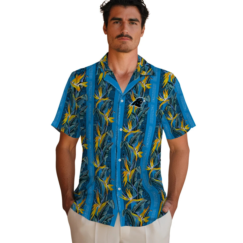 Carolina Panthers Hawaiian Shirt - Paradise Vines | Moonbestprint