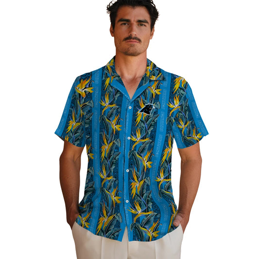 Carolina Panthers Hawaiian Shirt - Paradise Vines | Moonbestprint