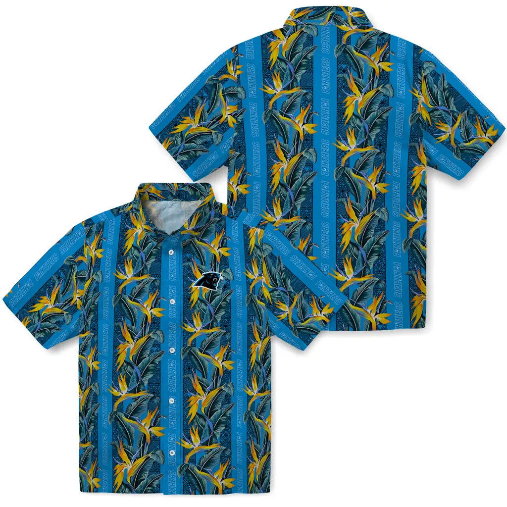 Carolina Panthers Hawaiian Shirt - Paradise Vines | Moonbestprint