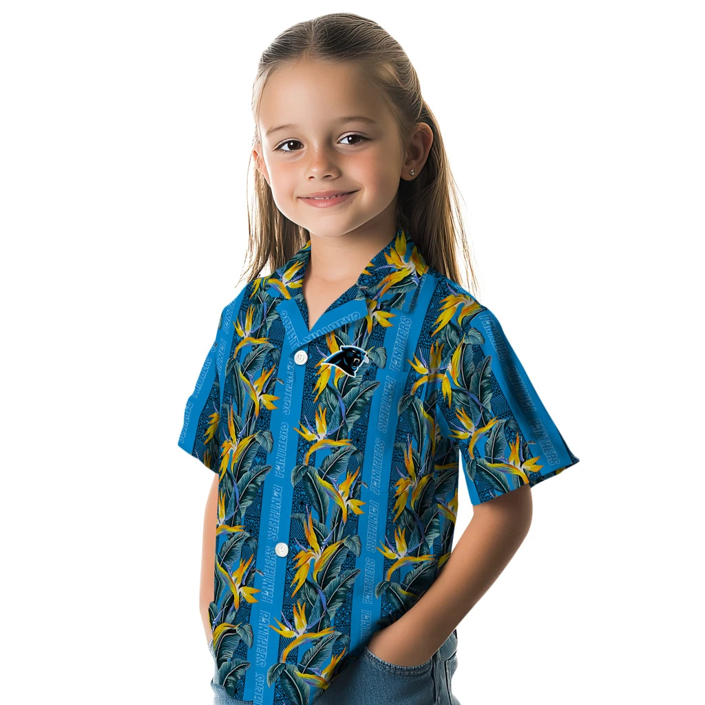 Carolina Panthers Hawaiian Shirt - Paradise Vines | Moonbestprint
