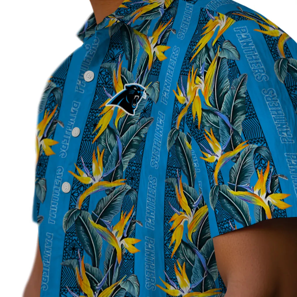Carolina Panthers Hawaiian Shirt - Paradise Vines | Moonbestprint
