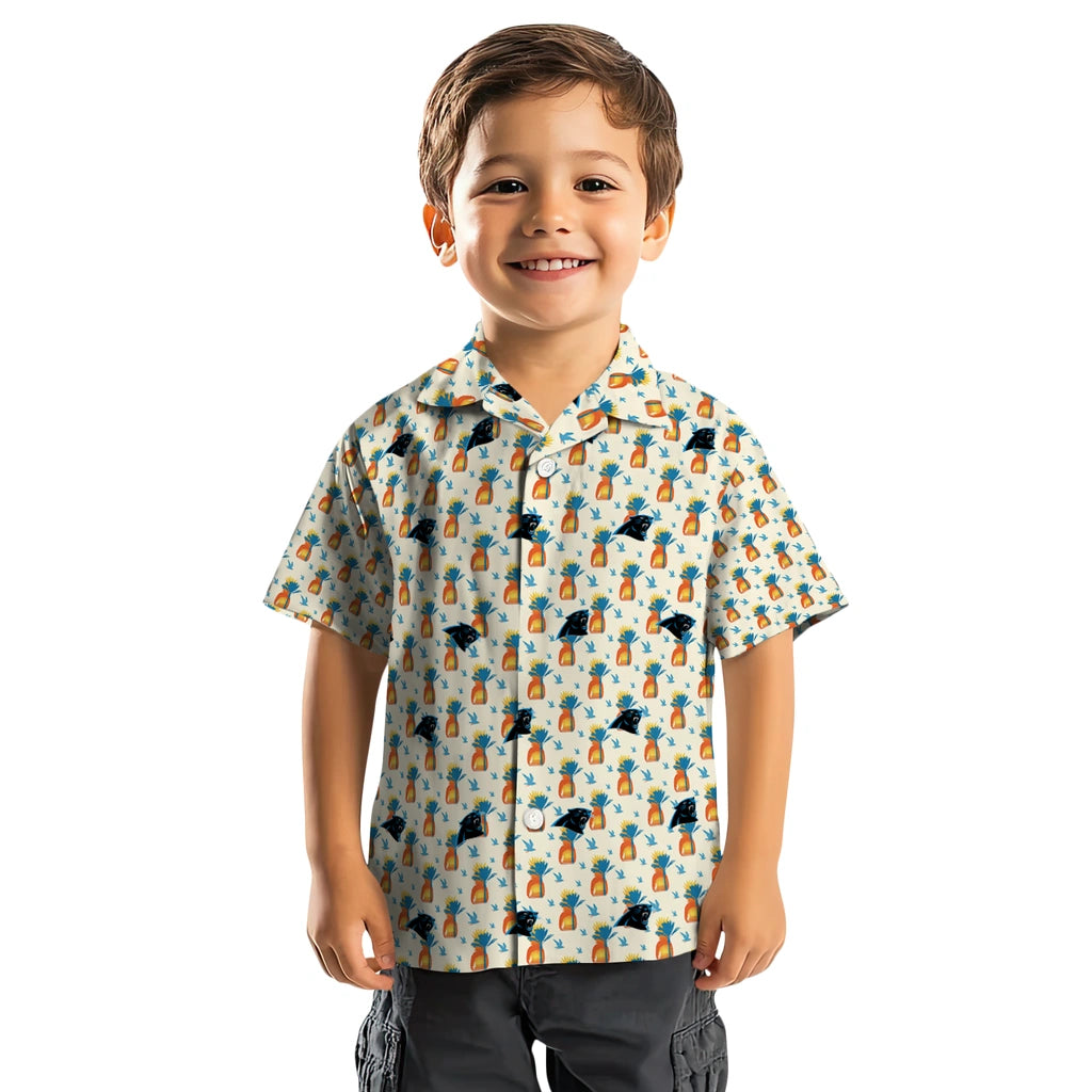 Carolina Panthers Hawaiian Shirt - Pineapple Delight | Moonbestprint