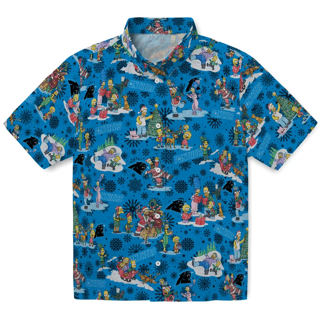 Carolina Panthers Hawaiian Shirt - Simpsons Christmas | Moonbestprint