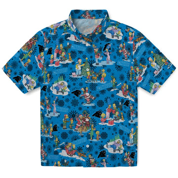 Carolina Panthers Hawaiian Shirt - Simpsons Christmas | Moonbestprint