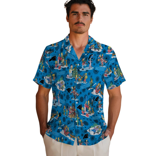 Carolina Panthers Hawaiian Shirt - Simpsons Christmas | Moonbestprint