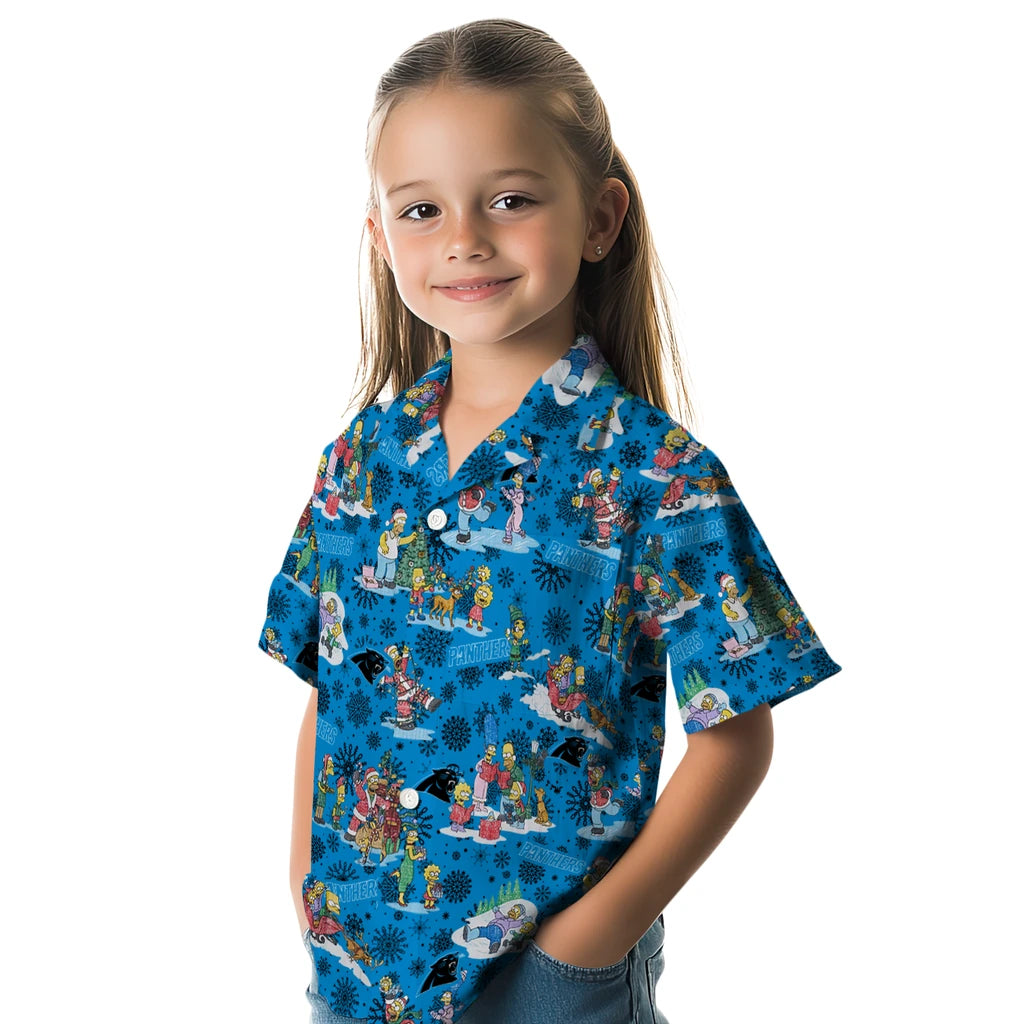 Carolina Panthers Hawaiian Shirt - Simpsons Christmas | Moonbestprint
