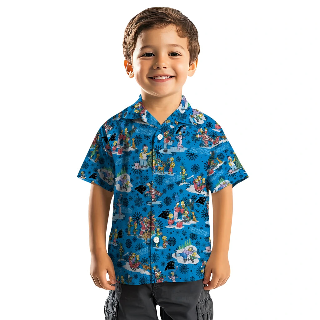 Carolina Panthers Hawaiian Shirt - Simpsons Christmas | Moonbestprint