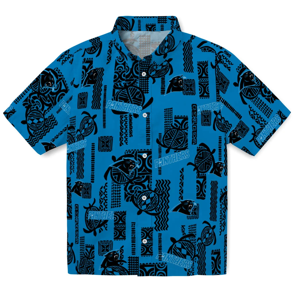 Carolina Panthers Hawaiian Shirt - Turtle Lines | Moonbestprint