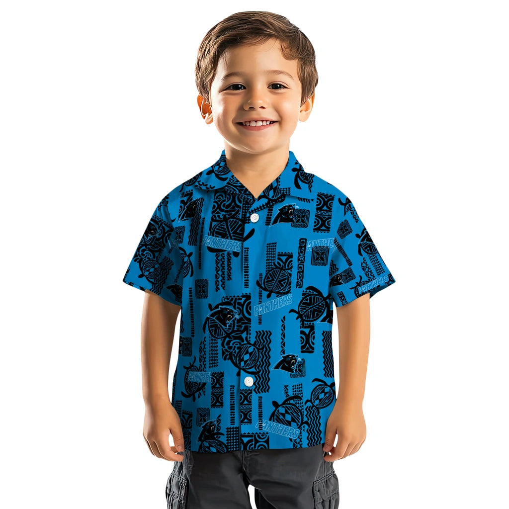 Carolina Panthers Hawaiian Shirt - Turtle Lines | Moonbestprint