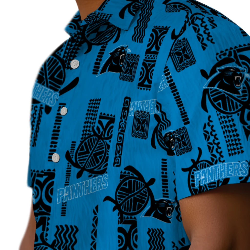 Carolina Panthers Hawaiian Shirt - Turtle Lines | Moonbestprint