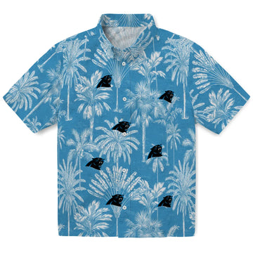 Carolina Panthers Hawaiian Shirt - Vintage Palm Tree | Moonbestprint