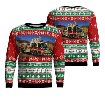 Casa Grande Arizona Casa Grande Fire Department Christmas Sweater 3D ? Usalast